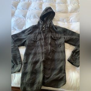Jslv flannel hoodie just live